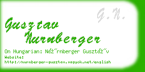 gusztav nurnberger business card